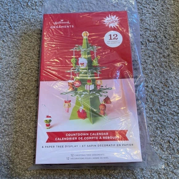 Hallmark Grinch Who Stole Christmas Countdown Calendar Tree W/ Ornaments NEW - Picture 2 of 3